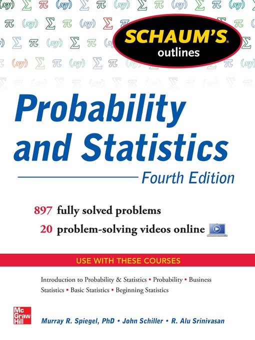 Title details for Schaum's Outline of Probability and Statistics by John J. Schiller - Available